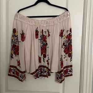 light colored off the shoulder top